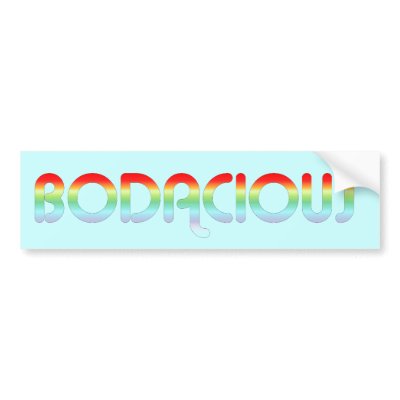 80s Bodacious Retro Bumper Sticker by angela65