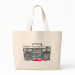 80s boombox illustration bag