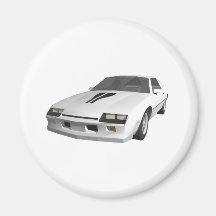 80's Camaro Sports Car: 3D Model: Fridge Magnets