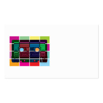 80's Cassette Color Blocks Business Card Template