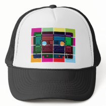 80's Cassette Color Blocks Mesh Hats