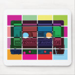 80's Cassette Color Blocks Mousepad