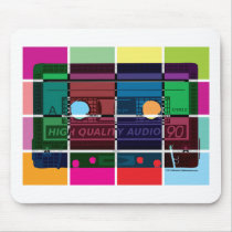 80's Cassette Color Blocks Mousepad
