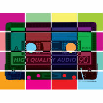 80's Cassette Color Blocks Acrylic Cut Outs