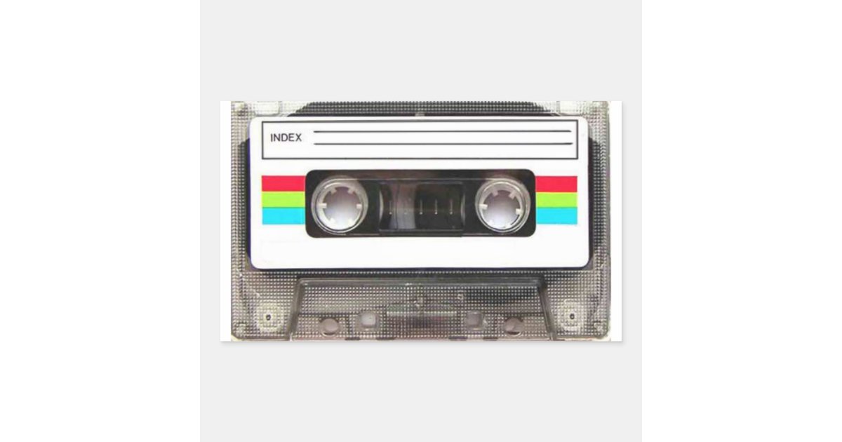 80's Cassette Tape Rectangular Sticker Zazzle