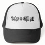 80's catch phase take a chill pill on a hat
