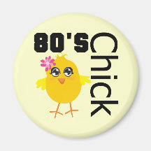 80's Chick Refrigerator Magnets
