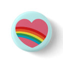 80s Chunky Rainbow Heart Button by teeboutique 80s Chunky Rainbow Heart Button