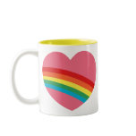 80s Chunky Rainbow Heart Mug
