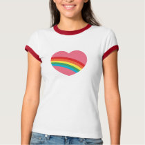 80s Chunky Rainbow Heart T-Shirt