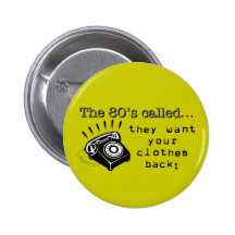 80's Clothes Pinback Button