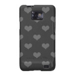 80s flannel gray hearts emo girly goth pattern galaxy s2 cover