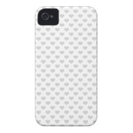 80s flannel gray hearts emo girly grunge pattern Case-Mate iPhone 4 cases