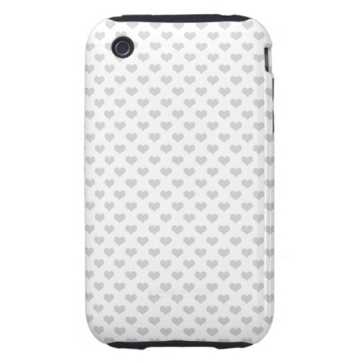 80s flannel gray hearts emo girly grunge pattern tough iPhone 3 cases