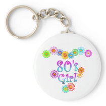 80's Girl Keychain