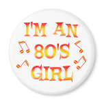 80's Girl Refrigerator Magnet