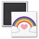 80's Heart & Rainbow - magnet magnet