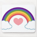 80's Heart & Rainbow - mousepad mousepad