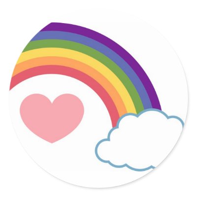 80's Heart & Rainbow - stickers by whitefantom
