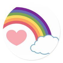 80's Heart & Rainbow - stickers by whitefantom 80's Heart & Rainbow - stickers