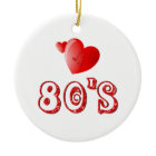 80's Hearts ornament