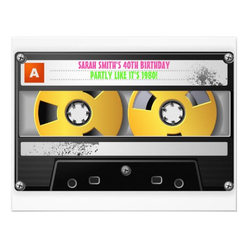 80's Inspired Birthday Invite