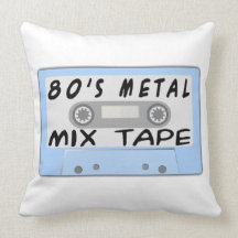 80s Metal Mix Tape Cassette Pillow