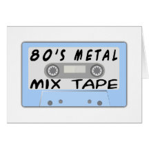 80s Metal Mix Tape Greeting Cards