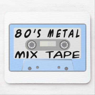 80s Metal Mix Tape Mouse Pad by goldnsun