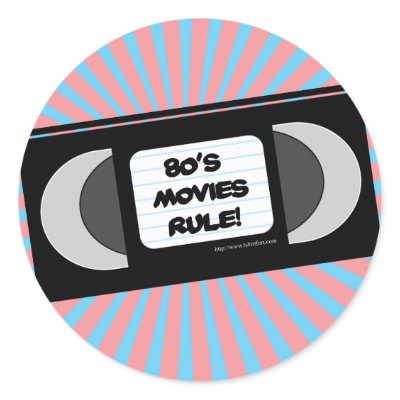 80's Movies Rule Round Sticker by Anotherfort