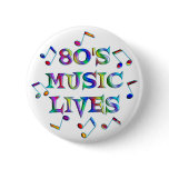 80s Music Lives Pinback Buttons