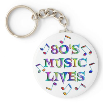 80s Music Lives keychains