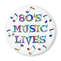 80s Music Lives Refrigerator Magnets