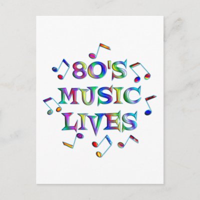 80s Music Lives postcards