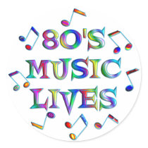 80s Music Lives Stickers