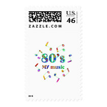80s Music Lover Postage Stamps