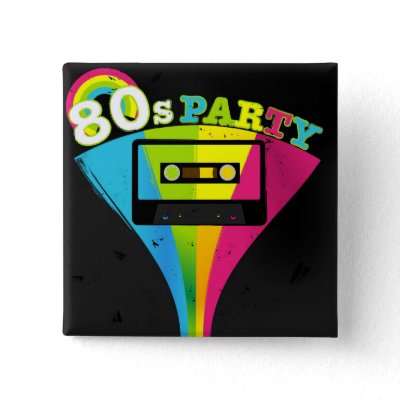 80s Party Background Buttons