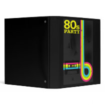 80s party 3 ring binders