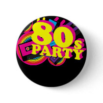 80s Party Buttons