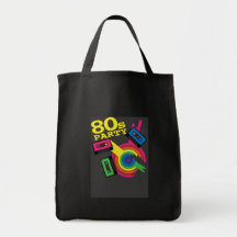 80s party canvas bags