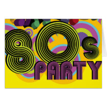 80s Party Greeting Cards