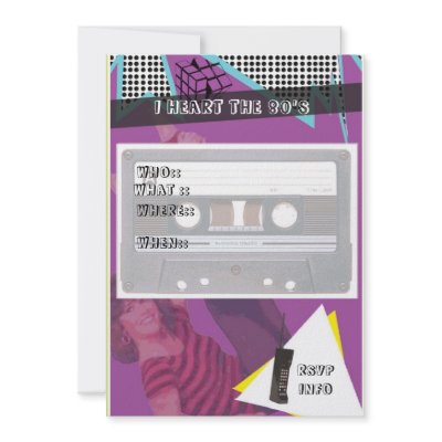 80's party invitation by aimes88