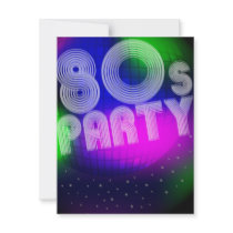 80s Party Custom Announcements