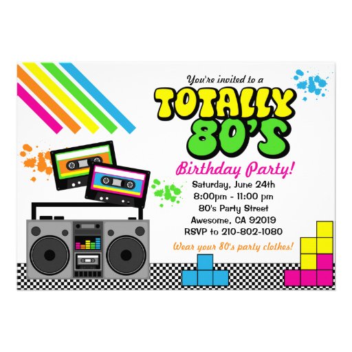 80's Party Invitation