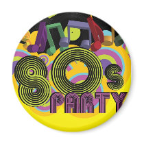 80s Party Refrigerator Magnets