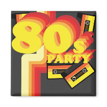 80s Party Refrigerator Magnets