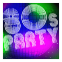 80s Party Personalized Announcement