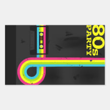 80s party sticker