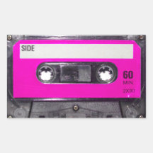 80's Pink Label Cassette Sticker