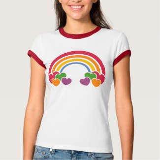 80's Rainbow 'n Hearts T-Shirt shirt